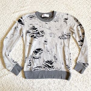 IRO Jeans Kismet Destroyed Sweatshirt, Gray, XS